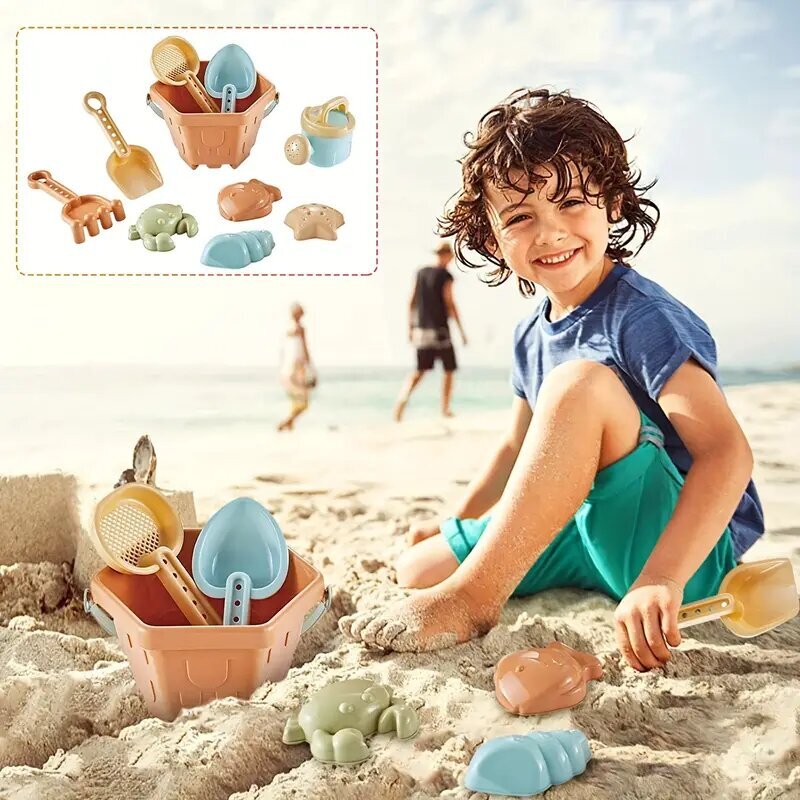 Pludmales rotaļlietu komplekts, 10 gab. цена и информация | Ūdens, smilšu un pludmales rotaļlietas | 220.lv