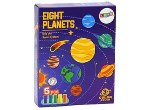 Plastilīna komplekts ar veidnēm Lean Toys Planetos cena un informācija | Modelēšanas un zīmēšanas piederumi | 220.lv