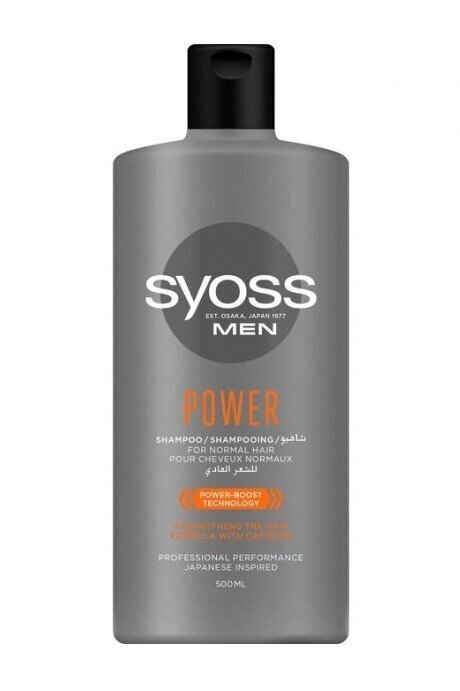 Stiprinošs šampūns vīriešiem Syoss Men Power Shampoo, 500 ml cena un informācija | Šampūni | 220.lv