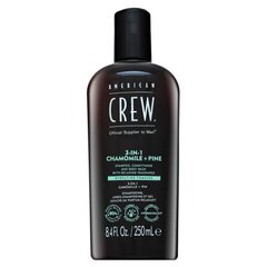 Šampūns, kondicionieris un dušas želeja 3-in-1 American Crew Chamolie Pine, 250 ml cena un informācija | Šampūni | 220.lv