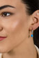 Sudraba auskari ar opālu un cirkoniem sievietēm Brilio Silver, EA929WB cena un informācija | Auskari | 220.lv