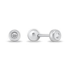 Brilio Silver Minimalist silver earrings with clear zircons EA926/7/8W цена и информация | Серьги | 220.lv