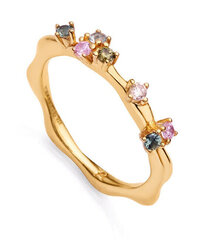 Viceroy Burvīgs zeltīts gredzens ar krāsainiem cirkoniem 13133A0 цена и информация | Кольца | 220.lv