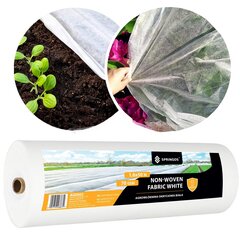 Ziemas agrotekstils Springos AG0002, 70g/m2, 50x1,6m, balts цена и информация | Садовые инструменты | 220.lv