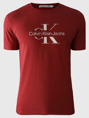 Calvin Klein Jeans T-krekls vīriešiem Disrupted Outline Monologo 560078003, sarkans cena un informācija | Vīriešu T-krekli | 220.lv