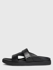 Шлепанцы CALVIN KLEIN JEANS 3 Strap Leather Black HM0HM01382BEH 573152207 цена и информация | Мужские шлепанцы, босоножки | 220.lv