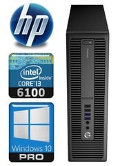HP 600 G2 SFF i3-6100 8GB 2TB WIN10Pro cena un informācija | Stacionārie datori | 220.lv