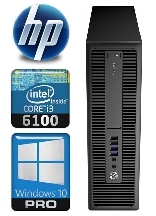 HP 600 G2 SFF i3-6100 8GB 1TB SSD WIN10Pro cena un informācija | Stacionārie datori | 220.lv