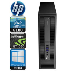 HP 600 G2 SFF i3-6100 8GB 2TB GT1030 2GB WIN10Pro cena un informācija | Stacionārie datori | 220.lv