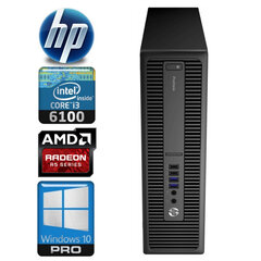 HP 600 G2 SFF i3-6100 8GB 128SSD R5-340 2GB WIN10Pro cena un informācija | Stacionārie datori | 220.lv