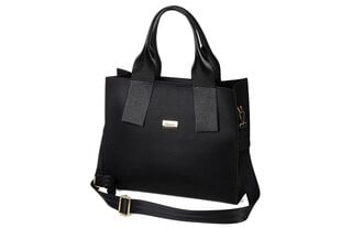 Maggio polska вместительная классическая женская сумка A4 shopper black shoulder bag MBM01 MG302 цена и информация | Женские сумки | 220.lv