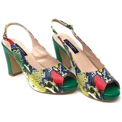 Кожаные босоножки на высоком каблуке для женщин Daniela Shoes, зелёные цена и информация | Женские сандалии Libra Pop, чёрные | 220.lv