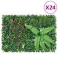 Mākslīgo augu žogi, 24 gab., zaļi, 40x60cm cena un informācija | Interjera priekšmeti | 220.lv