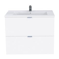 Шкаф под мойку+раковина Malaga  80 белый цена и информация | Шкафчики для ванной | 220.lv
