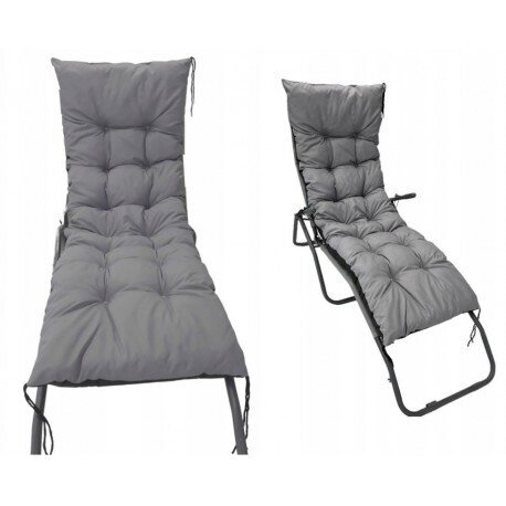 Ūdensnecaurlaidīgs spilvens gultai vai krēslam, 180x50 cm, pelēks цена и информация | Krēslu paliktņi | 220.lv