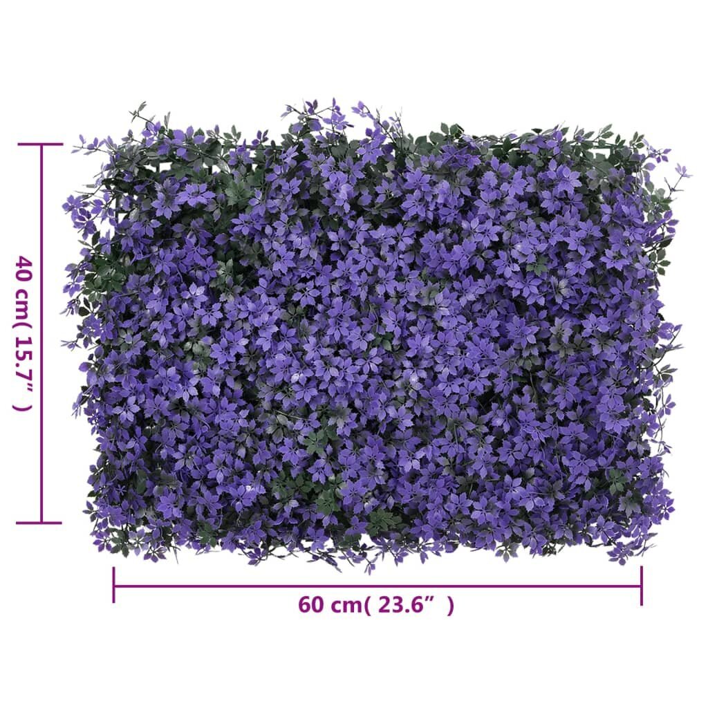   dirbtinių lapų tvoros, 6vnt., violetinės, 40x60cm цена и информация | Interjera priekšmeti | 220.lv