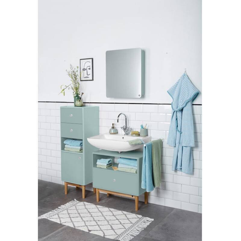 Vannas istabas skapītis Tenzo Color Bath, 80x16x58 cm, zaļš cena un informācija | Vannas istabas skapīši | 220.lv