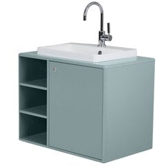 Vannas istabas skapītis ar izlietni Tenzo Color Bath, 80x50x62 cm, zaļš cena un informācija | Vannas istabas skapīši | 220.lv