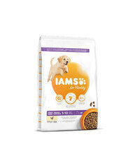 Iams ProActive Health для щенков крупных пород с курицей, 12 кг цена и информация | Сухой корм для собак | 220.lv