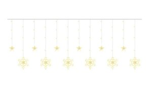 Гирлянда-занавеска Снежинки и Звезды, 138 светодиодов цена и информация | Гирлянды | 220.lv