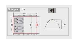 4-местная палатка цена и информация | Палатки | 220.lv
