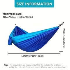 Neilona šūpuļtīkls, 270x140 cm, zils цена и информация | Гамаки | 220.lv