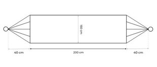 Гамак Bauerkraft, синий, 200 х 150 см цена и информация | Гамаки | 220.lv