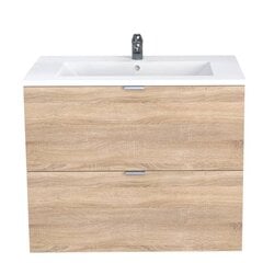 Ванная шкафчик с раковиной Aatrium Malaga, коричневый/белый цена и информация | Шкафчики для ванной | 220.lv