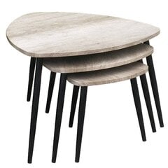 Набор столиков Aatrium, 62x61x42 см, коричневого/черного цвета цена и информация | Столы для сада | 220.lv