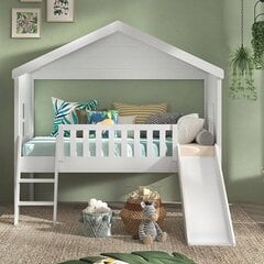 Bērnu gulta ar slidkalniņu Aatrium House, balta cena un informācija | Bērnu gultas | 220.lv