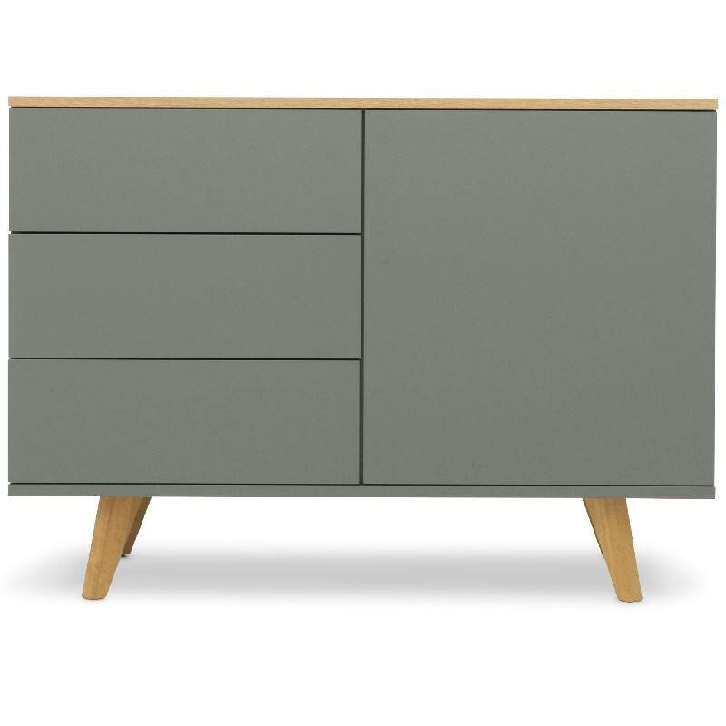 Kumode Aatrium Amelia, 109x43x77 cm, zaļa cena un informācija | Kumodes | 220.lv