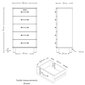 Kumode Aatrium Malibu, 60x41x111 cm, zaļa cena un informācija | Kumodes | 220.lv