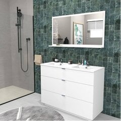 Vannas istabas skapītis Aatrium Marbella, 120x91x46 cm, balts cena un informācija | Vannas istabas skapīši | 220.lv