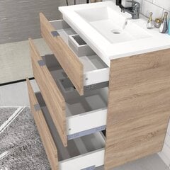 Ванная шкафчик Aatrium Marbella, 80x91x46 см, коричневый цена и информация | Шкафчики для ванной | 220.lv