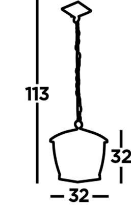 Piekaramā āra lampa Searchlight Seattle 6592BK cena un informācija | Āra apgaismojums | 220.lv