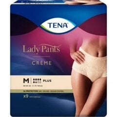 Трусики-подгузники для взрослых женские Tena Lady Pants Plus Creme M, 9 шт цена и информация | Подгузники, прокладки, одноразовые пеленки для взрослых | 220.lv