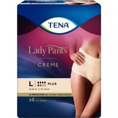 Трусики-подгузники для взрослых женские Tena Lady Pants Plus Creme L, 8 шт цена и информация | Подгузники, прокладки, одноразовые пеленки для взрослых | 220.lv