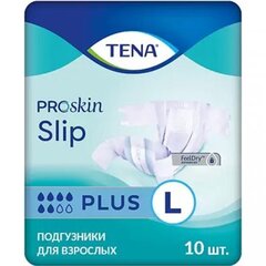 Подгузники для взрослых Tena Slip Plus L, 10 шт цена и информация | Подгузники, прокладки, одноразовые пеленки для взрослых | 220.lv