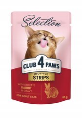 Club 4 paws Premium mitrā kaķu barība - Delikāts trusis mērcē 12 x 85g cena un informācija | Konservi kaķiem | 220.lv