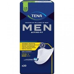 Прокладки урологические для мужчин Tena Men Active Fit, уровень 2, 20 шт цена и информация | Подгузники, прокладки, одноразовые пеленки для взрослых | 220.lv