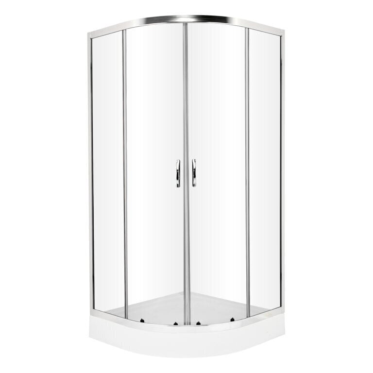 Kama 80x80cm dušas stikls melns cena un informācija | Dušas durvis, dušas sienas | 220.lv