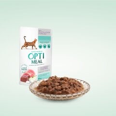 Optimeal hairball влажный корм для кошек  - утка, печень в яблочном желе 12 х 85 г цена и информация | Консервы для котов | 220.lv