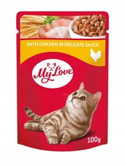 My Love kaķu barība - Vistas gaļa mērcē 24 x 100 g cena un informācija | Konservi kaķiem | 220.lv