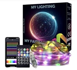 LED гирлянды InnoGear B0CC, 10 м, 100 светодиодов RGB цена и информация | Светодиодные ленты | 220.lv