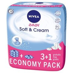 Mitrās salvetes Nivea Baby Soft & Cream, 252 gab. cena un informācija | Vates kociņi, mitrās salvetes | 220.lv