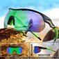 Sporta saulesbrilles Rocknight HD, melns/zaļš cena un informācija | Sporta brilles | 220.lv