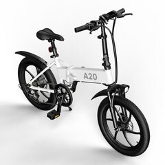 Elektriskais velosipēds ADO A20 Plusw, 20", balts cena un informācija | Elektrovelosipēdi | 220.lv