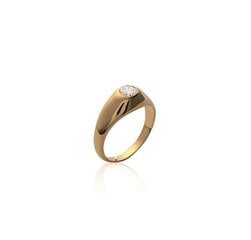 Кольцо с золотым покрытием 750°,  ⌀ 21, Mon tresor цена и информация | Кольца | 220.lv