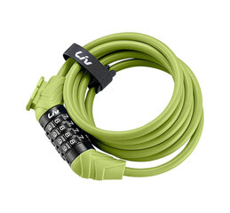 Velosipēda slēdzene LIV Flex Combo, 8 x 1800 mm, zaļa cena un informācija | Velo slēdzenes | 220.lv