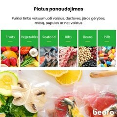 Пищевые вакуумные / вакуумные пакеты 25x30 / 250x300 (100 шт.) + этикетки (100 шт.) цена и информация | Устройства для вакуумной упаковки | 220.lv